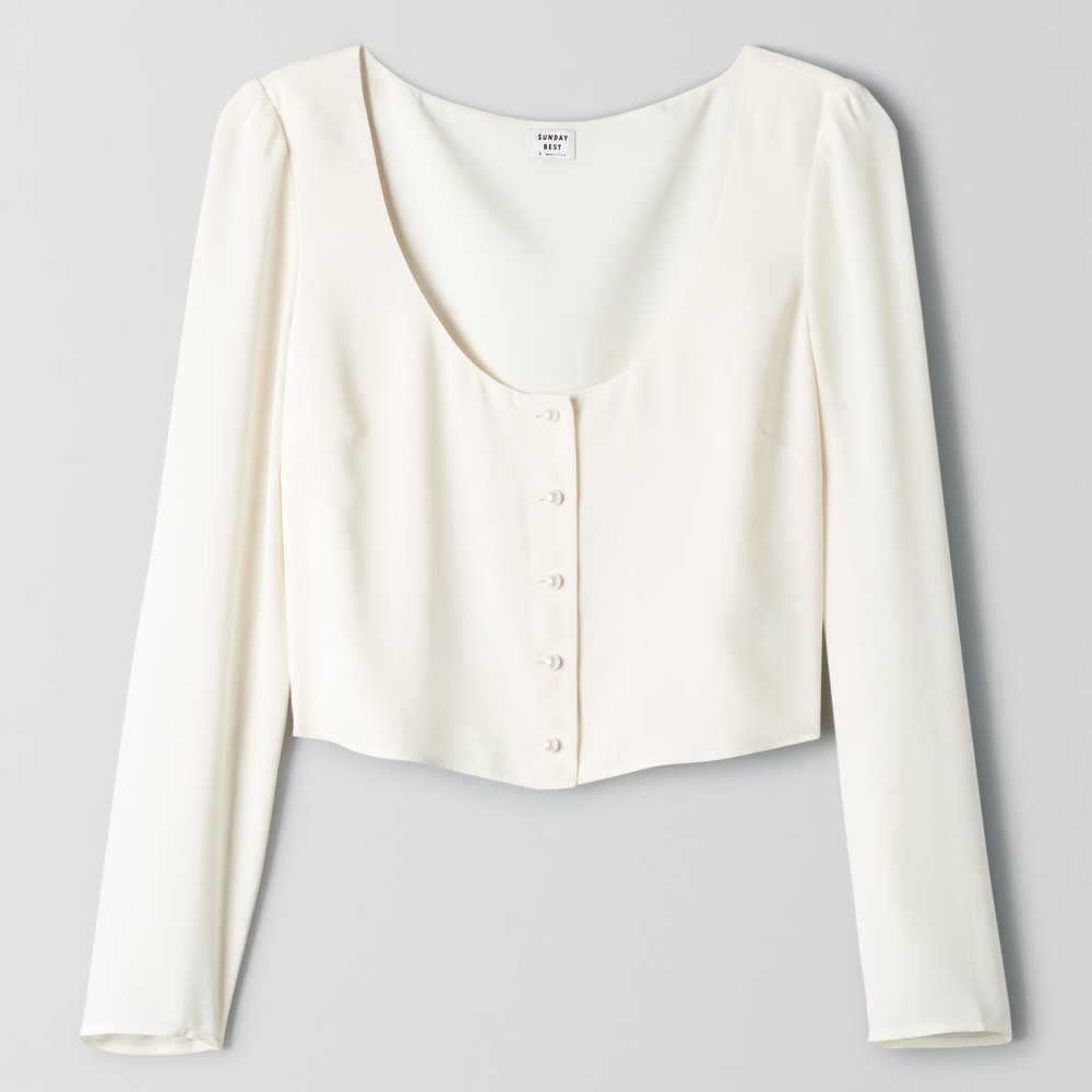 Aritzia Sunday Best Kissy Blouse - Picture 6 of 8